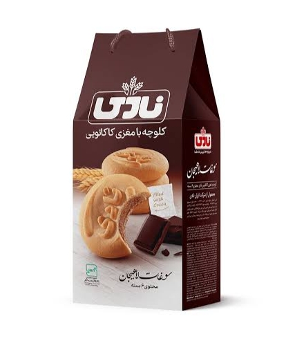 کلوچه کیفی ۱۲عددی نادی لاهیجان با مغزی کاکائویی